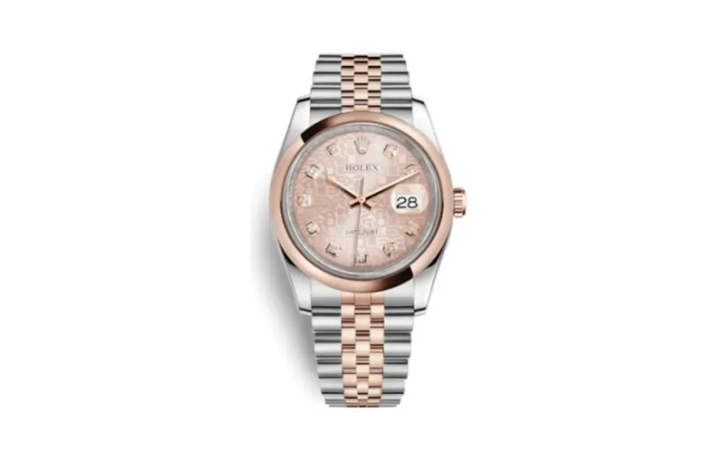 Rolex Datejust 36 Rolesor Everose Domed / Oyster / Pink Computer