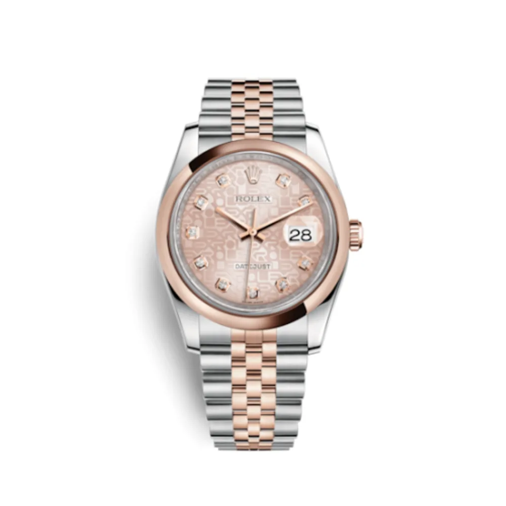 Rolex Datejust 36 Rolesor Everose Domed / Oyster / Pink Computer