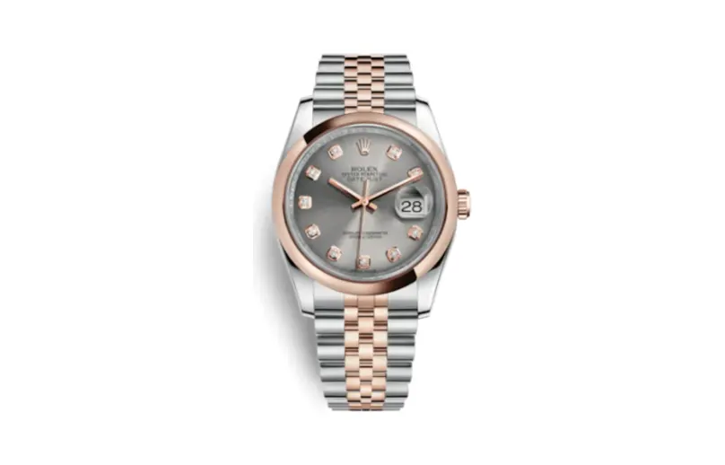 Rolex Datejust 36 Rolesor Everose Domed / Jubilee / Steel Diamond