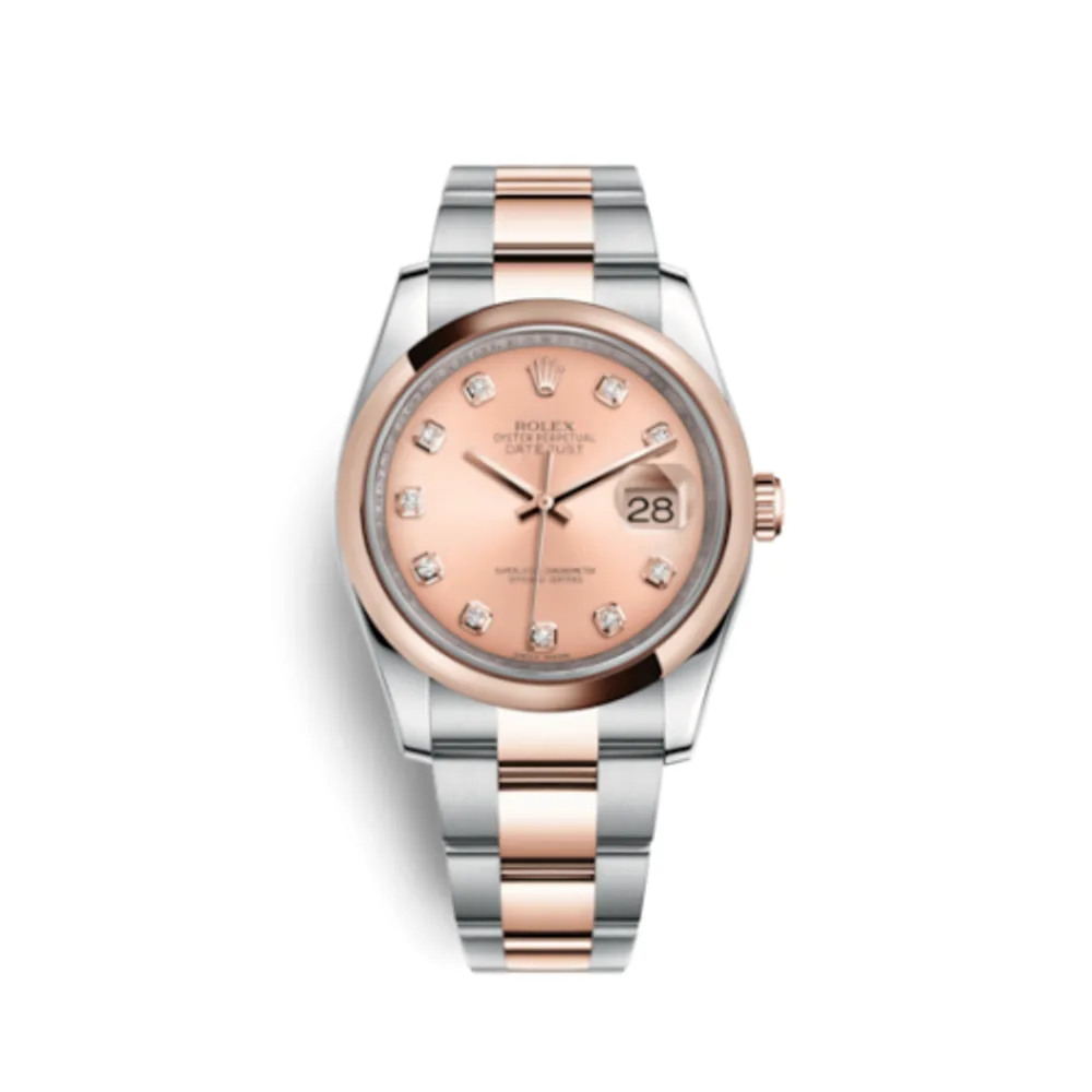 Rolex Datejust 36 Rolesor Everose Domed / Oyster / Pink Diamond