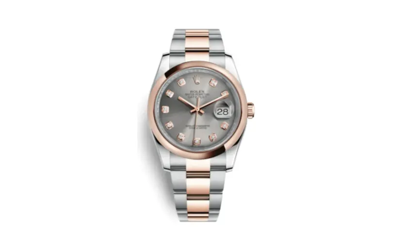 Rolex Datejust 36 Rolesor Everose Domed / Oyster / Steel Diamond
