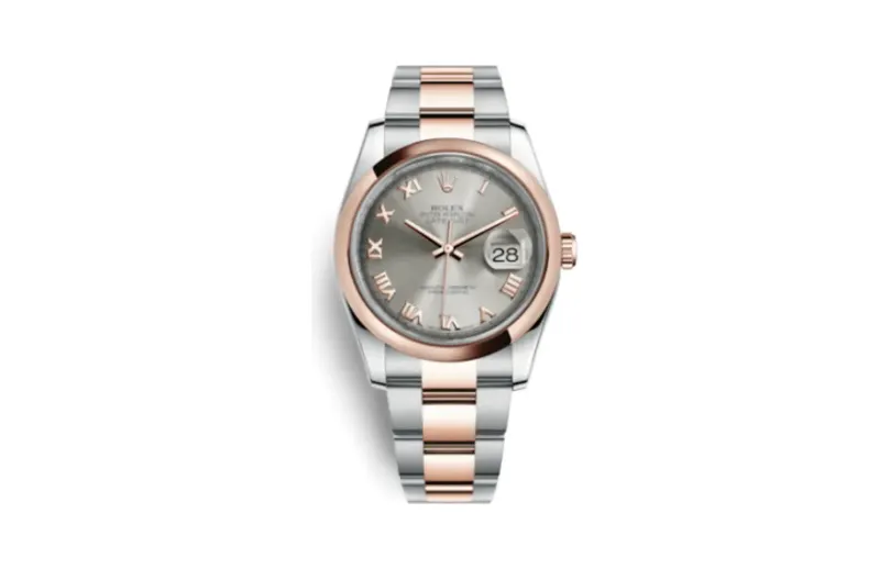 Rolex Datejust 36 Rolesor Everose Domed / Oyster / Steel Roman