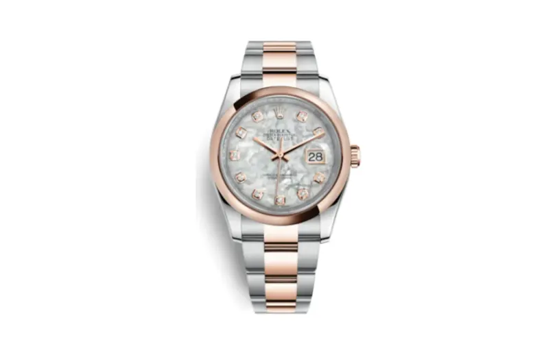 Rolex Datejust 36 Rolesor Everose Domed / Oyster / MOP