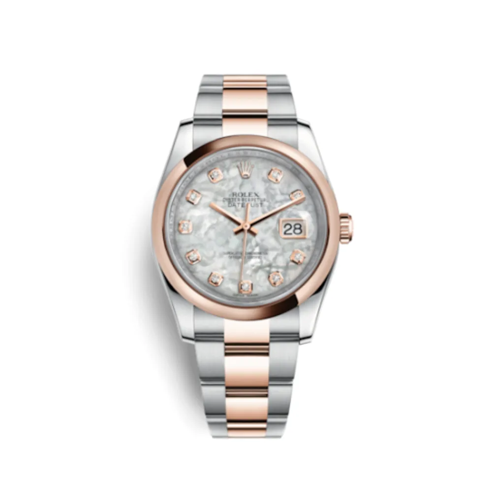 Rolex Datejust 36 Rolesor Everose Domed / Oyster / MOP
