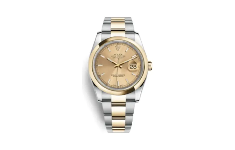 Rolex Datejust 36 Rolesor Yellow Domed / Oyster / Champagne