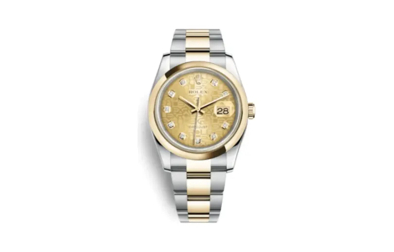 Rolex Datejust 36 Rolesor Yellow Domed / Oyster / Champagne Computer