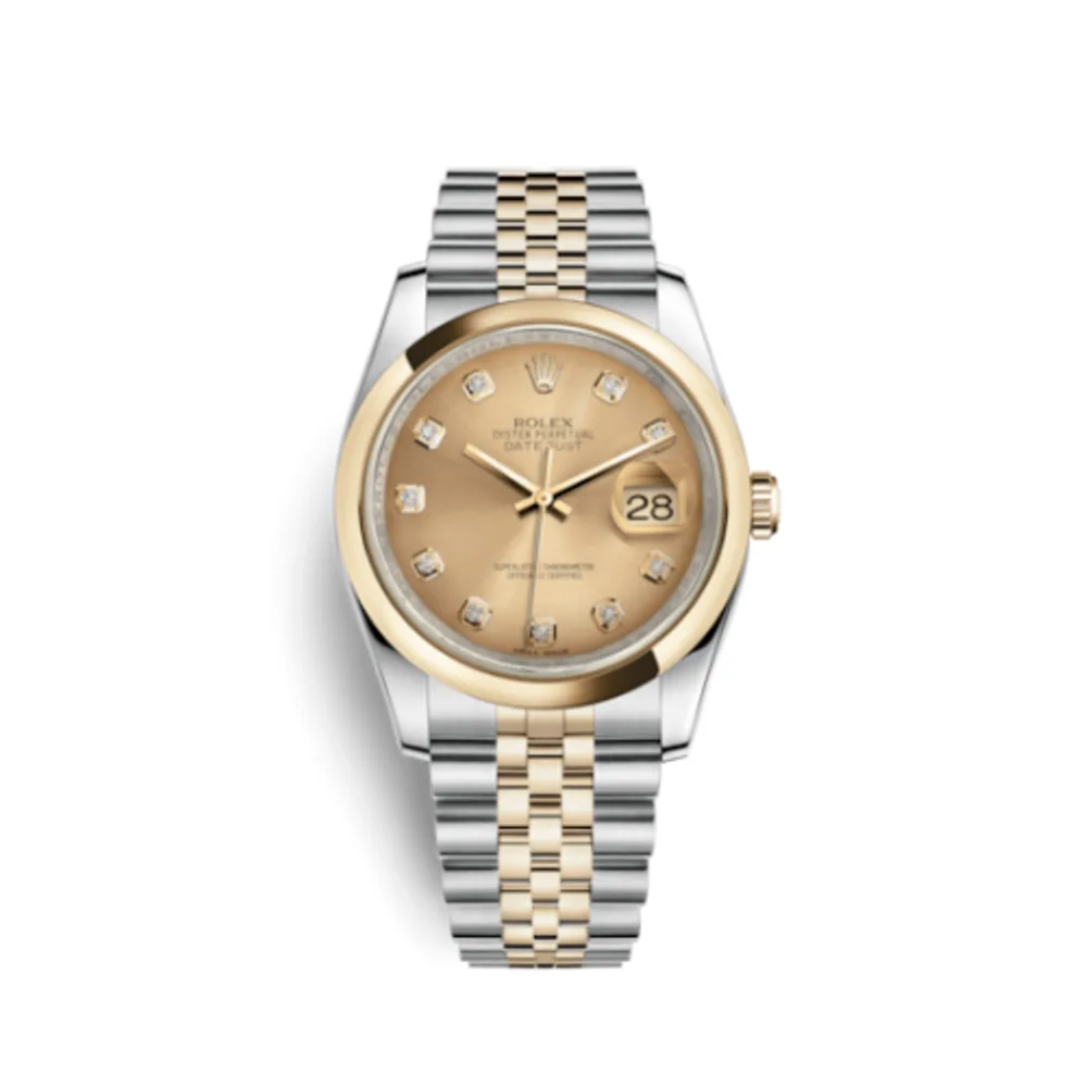 Rolex Datejust 36 Rolesor Yellow Domed / Jubilee / Champagne Diamonds