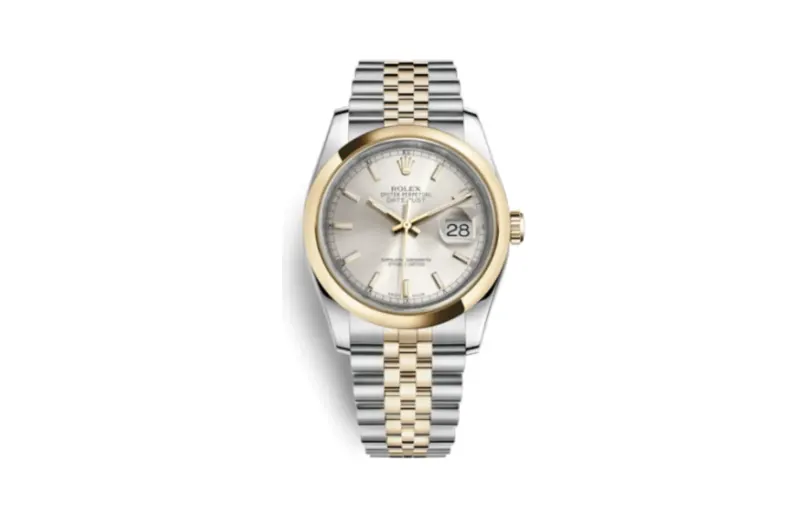 Rolex Datejust 36 Rolesor Yellow Domed / Jubilee / Silver