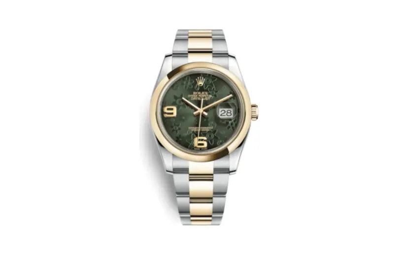 Rolex Datejust 36 Rolesor Yellow Domed / Oyster / Green Floral