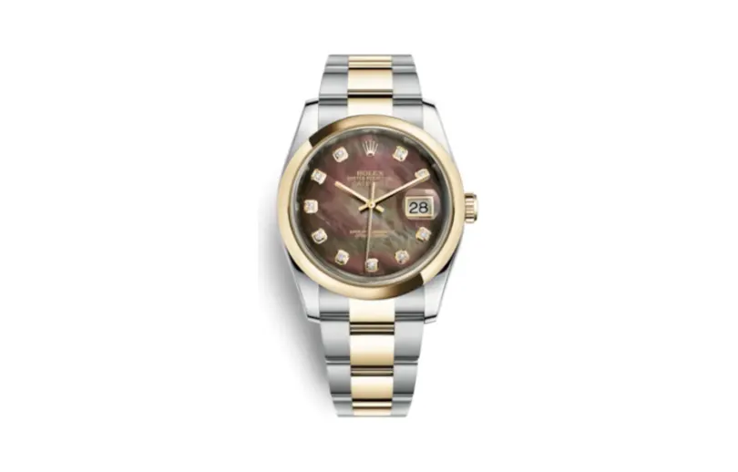 Rolex Datejust 36 Rolesor Yellow Domed / Oyster / Brown MOP