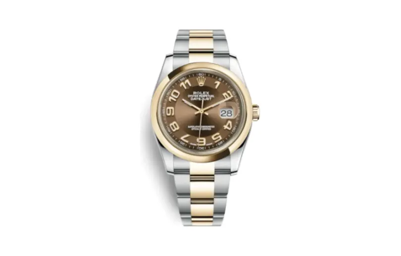 Rolex Datejust 36 Rolesor Yellow Domed / Oyster / Bronze Arabic