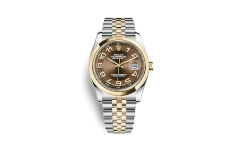 Rolex Datejust 36 Rolesor Yellow Domed / Jubilee / Bronze Arabic