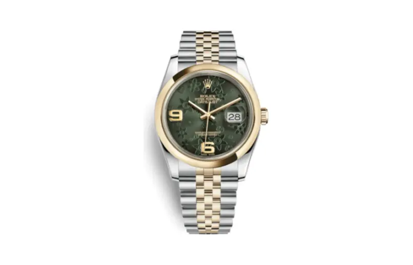 Rolex Datejust 36 Rolesor Yellow Domed / Jubilee / Green Floral