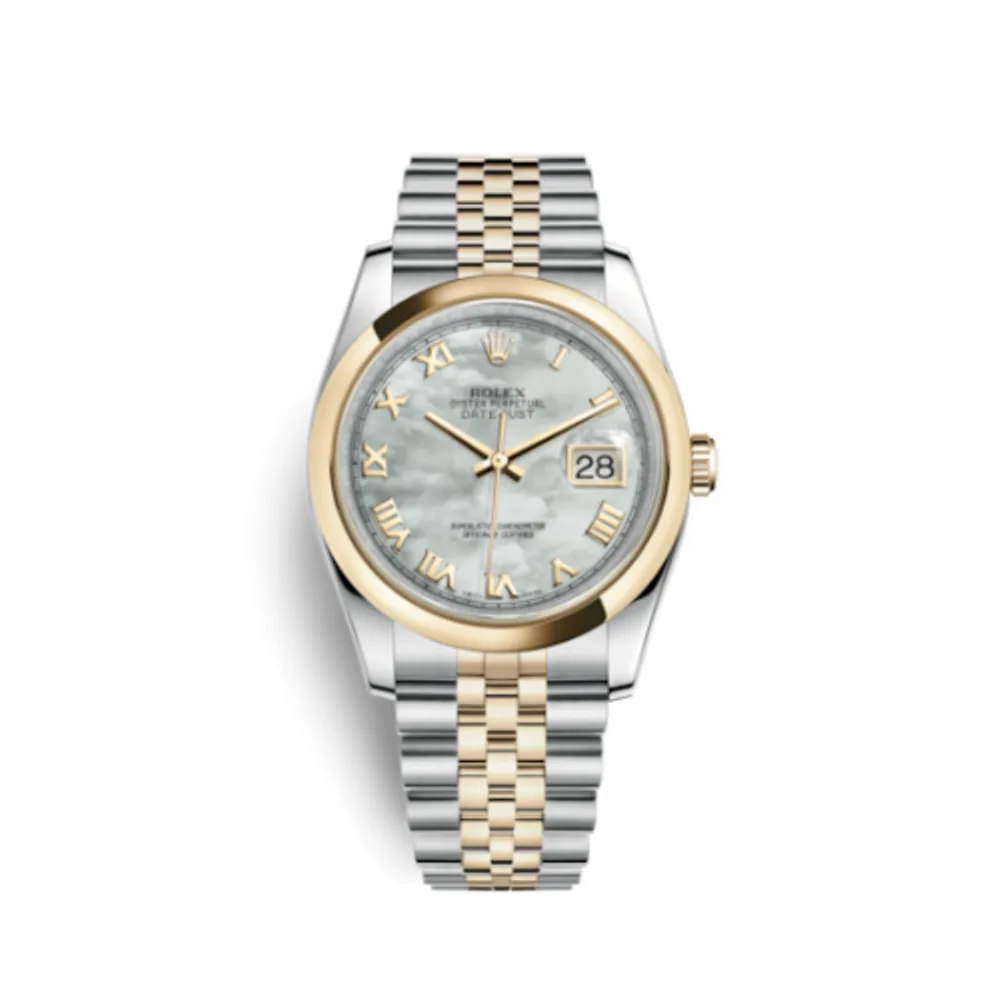 Rolex Datejust 36 Rolesor Yellow Domed / Jubilee / MOP Roman