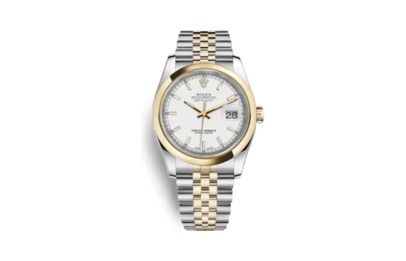 Rolex Datejust 36 Rolesor Yellow Domed / Jubilee / White