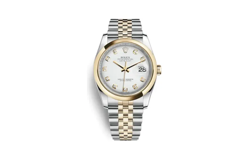 Rolex Datejust 36 Rolesor Yellow Domed / Jubilee / White Diamond