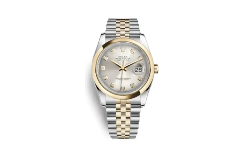 Rolex Datejust 36 Rolesor Yellow Domed / Jubilee / Silver Diamonds