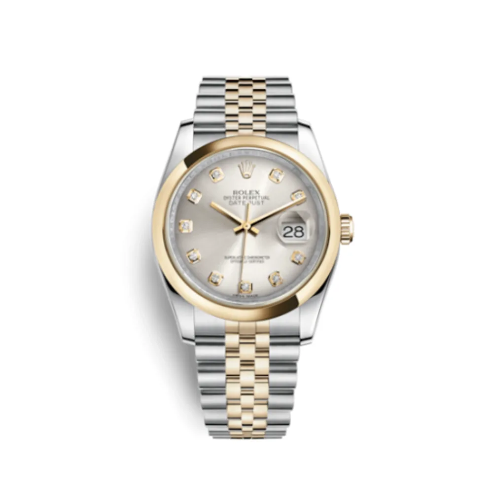 Rolex Datejust 36 Rolesor Yellow Domed / Jubilee / Silver Diamonds
