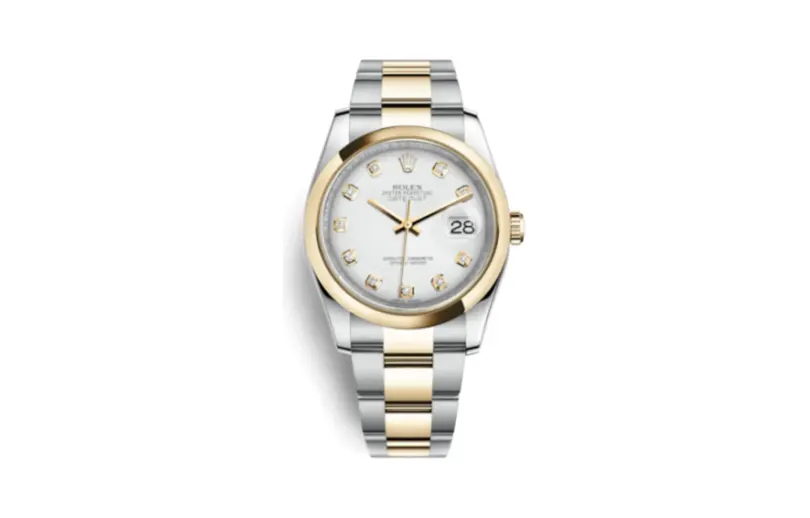Rolex Datejust 36 Rolesor Yellow Domed / Oyster / White Diamond