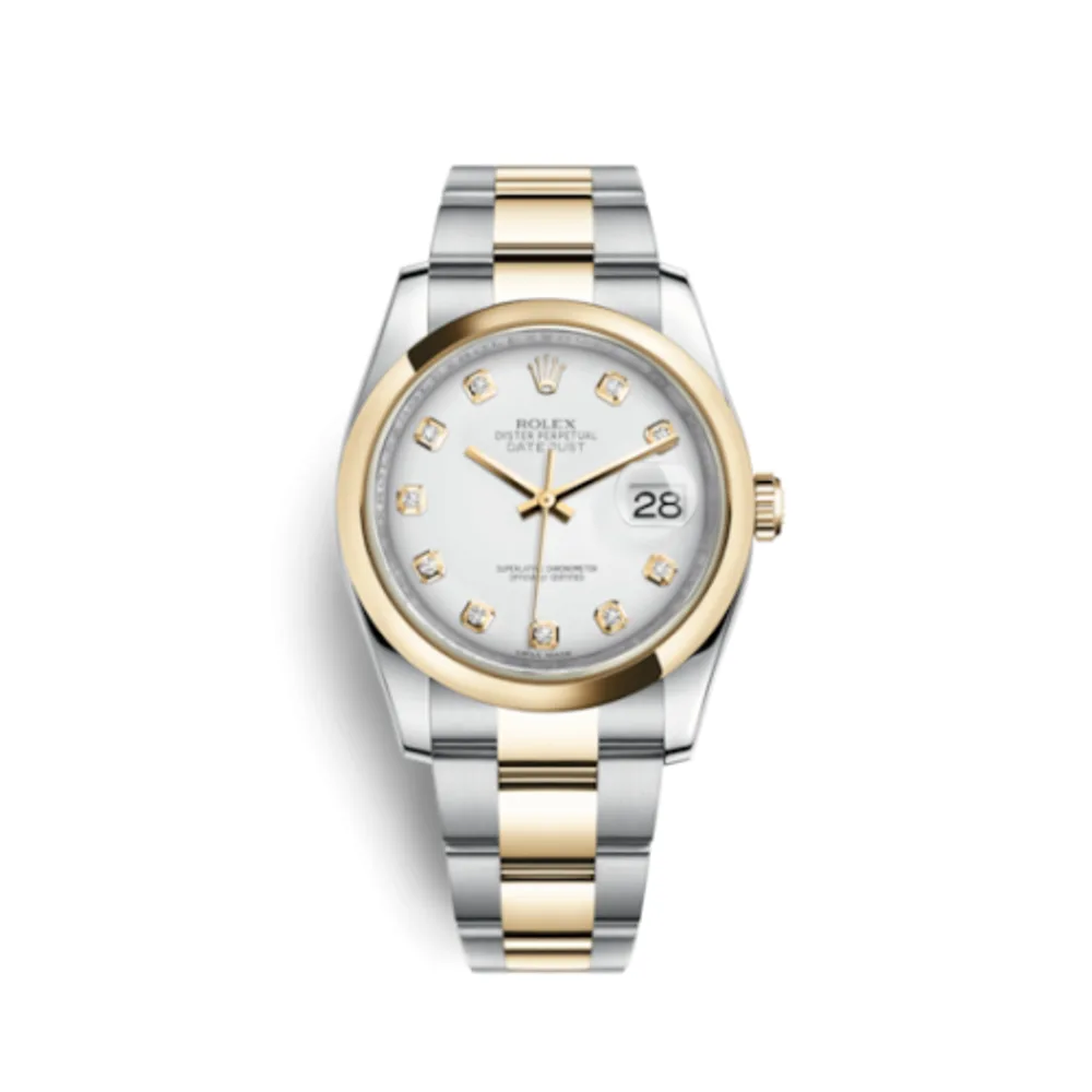 Rolex Datejust 36 Rolesor Yellow Domed / Oyster / White Diamond