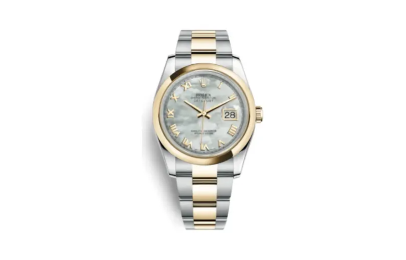 Rolex Datejust 36 Rolesor Yellow Domed / Oyster / MOP Roman