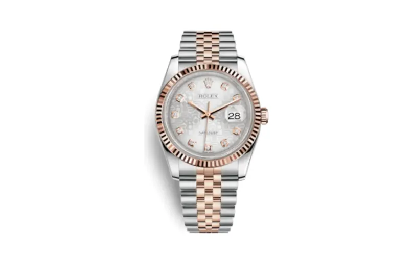 Rolex Datejust 36 Rolesor Everose Fluted / Jubilee / Silver Computer