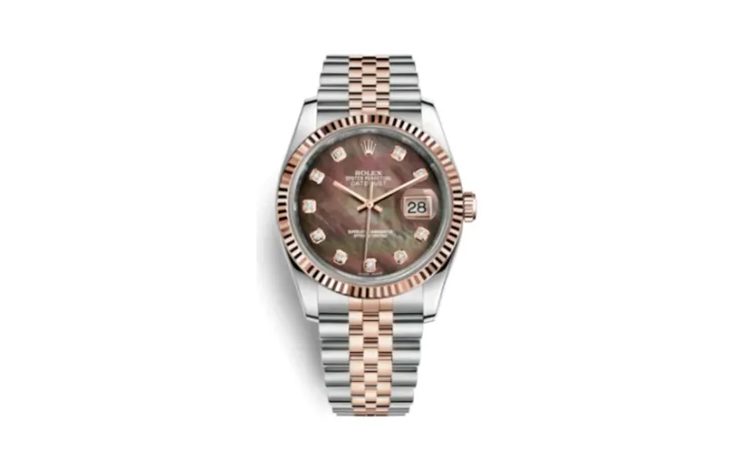 Rolex Datejust 36 Rolesor Everose Fluted / Jubilee / Black MOP