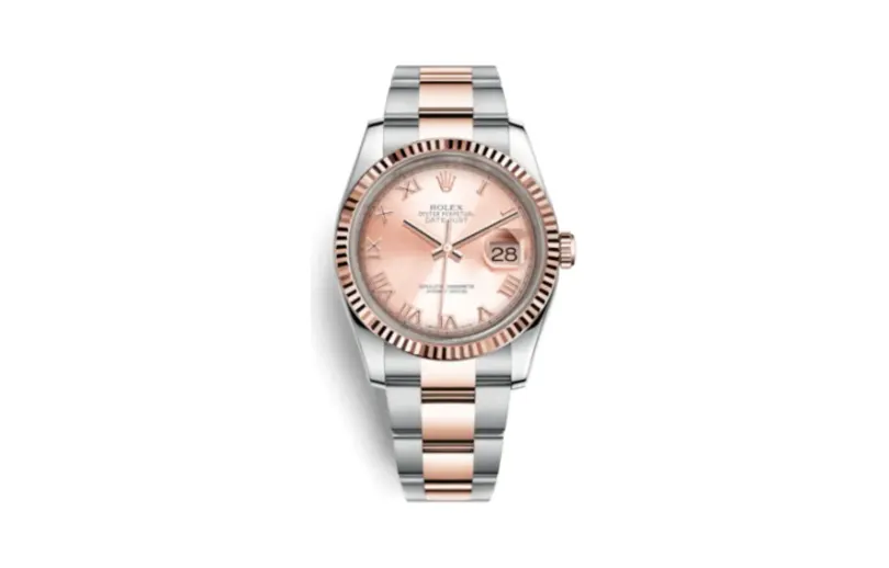 Rolex Datejust 36 Rolesor Everose Fluted / Oyster / Pink Roman