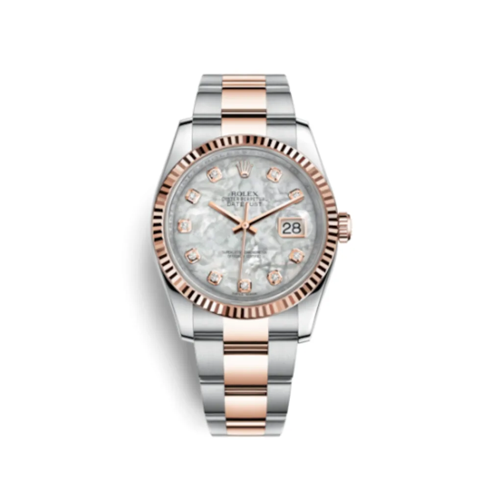 Rolex Datejust 36 Rolesor Everose Fluted / Oyster / MOP