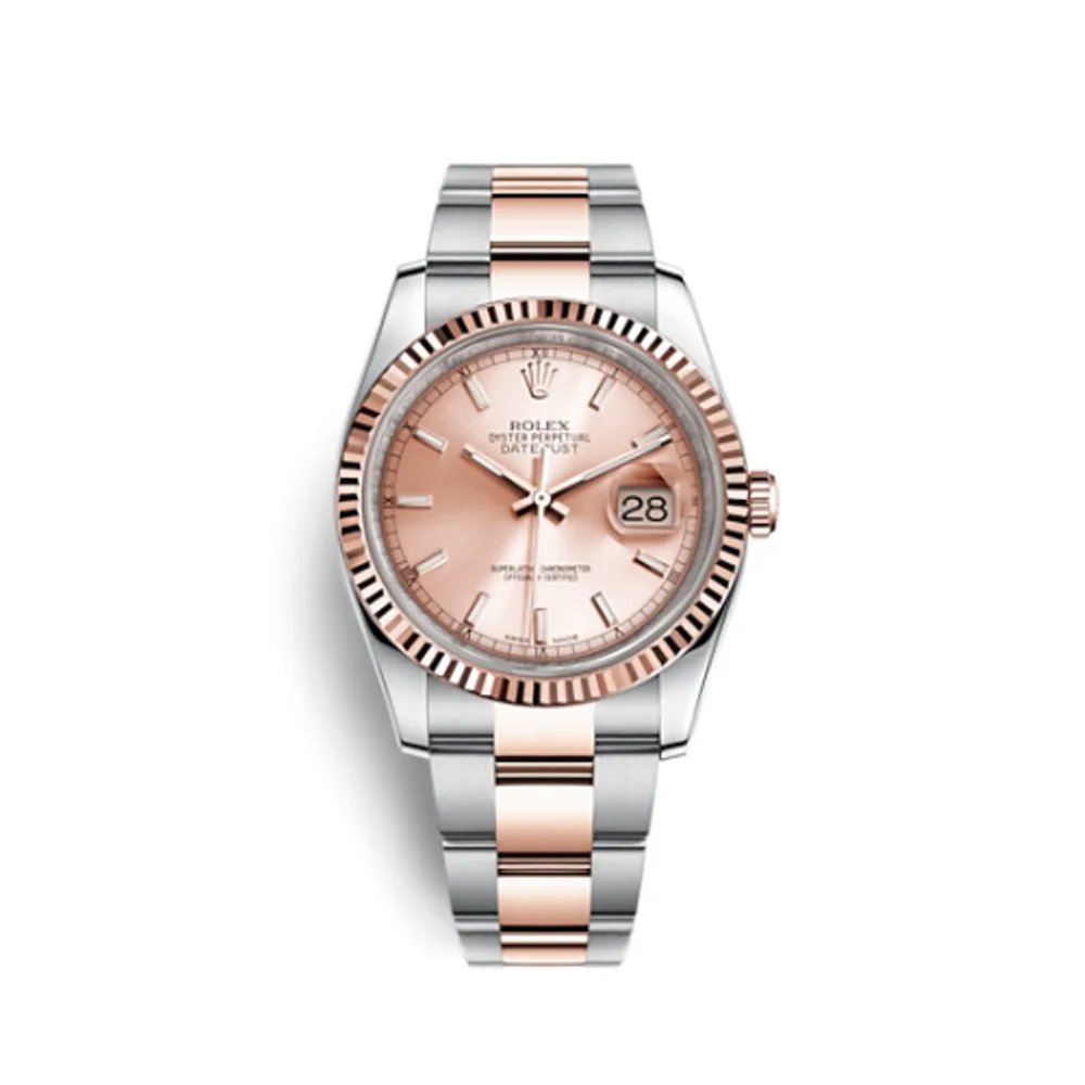 Rolex Datejust 36 Rolesor Everose Fluted / Oyster / Pink