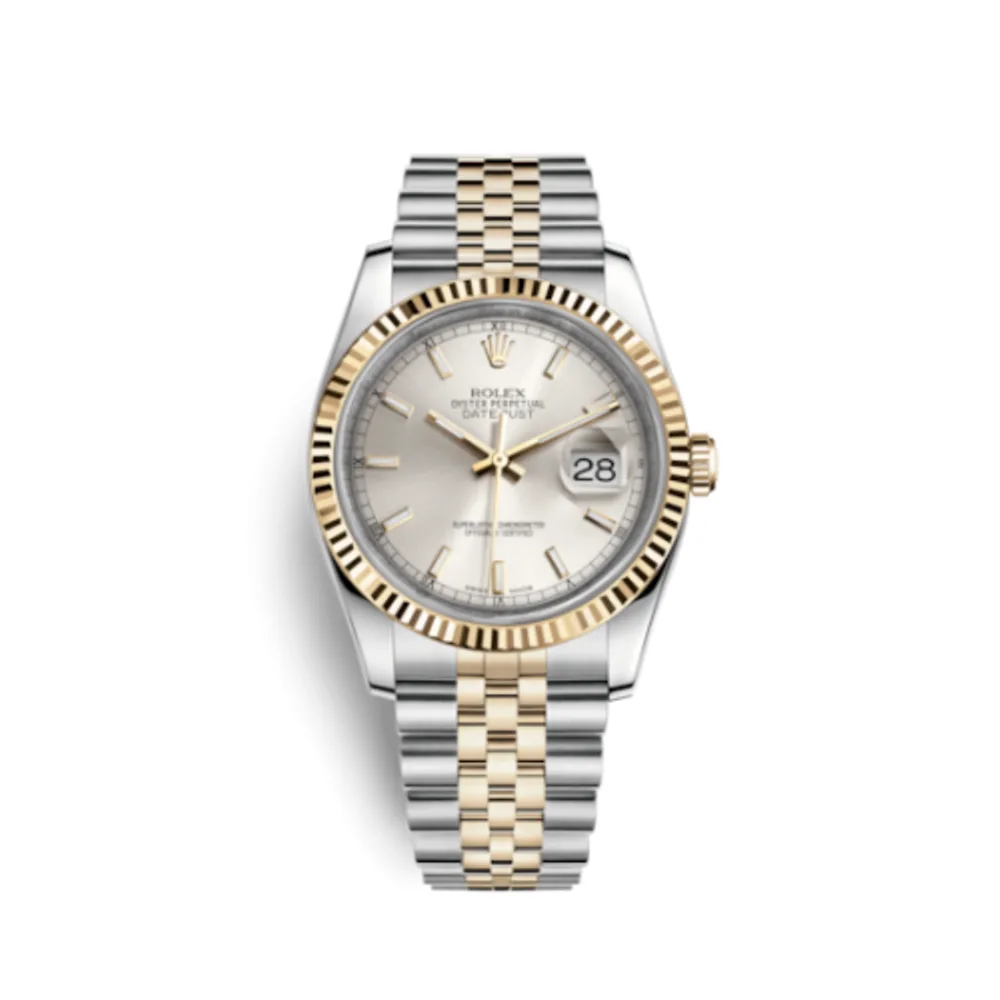 Rolex Datejust 36 Rolesor Yellow Fluted / Jubilee / Silver