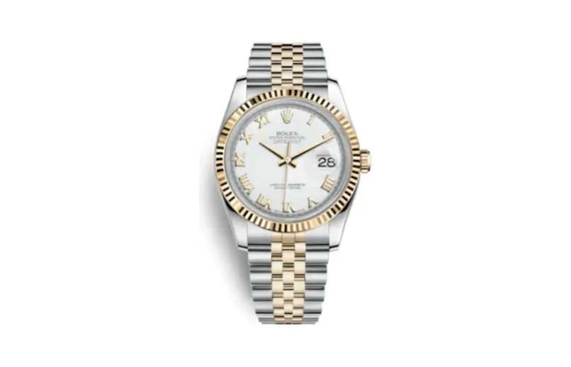 Rolex Datejust 36 Rolesor Yellow Fluted / Jubilee / White Roman