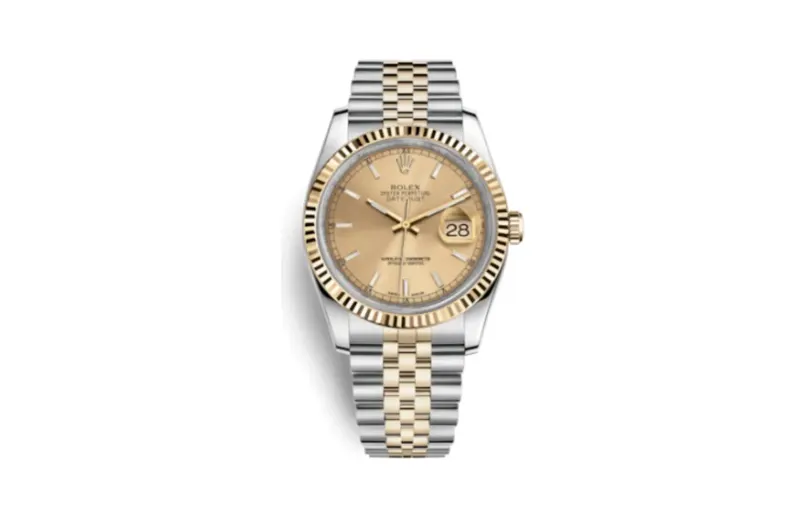 Rolex Datejust 36 Rolesor Yellow Fluted / Jubilee / Champagne