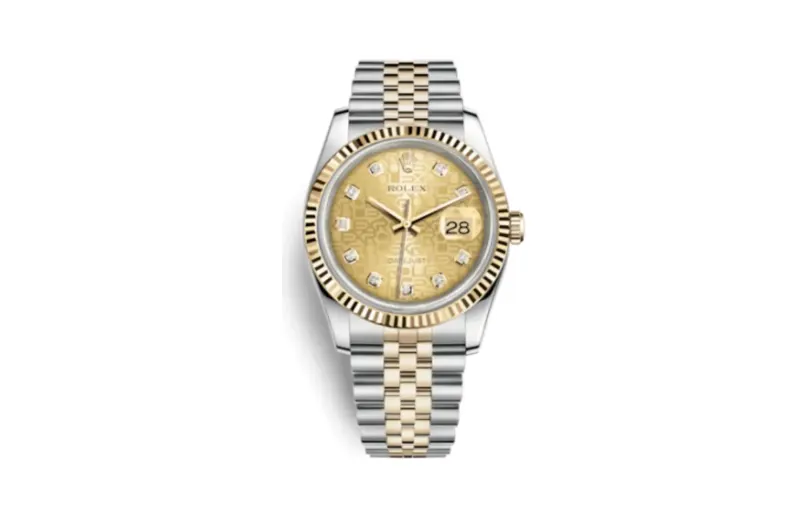 Rolex Datejust 36 Rolesor Yellow Fluted / Jubilee / Champagne Computer