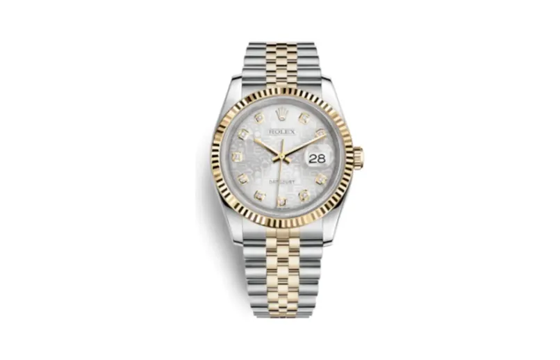 Rolex Datejust 36 Rolesor Yellow Fluted / Jubilee / Silver Computer