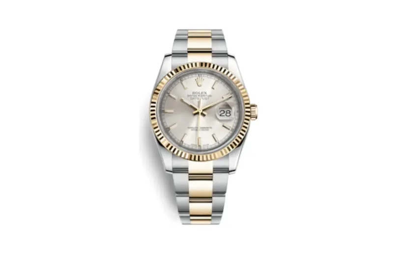 Rolex Datejust 36 Rolesor Yellow Fluted / Oyster / Silver