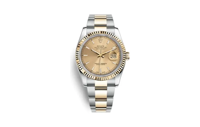 Rolex Datejust 36 Rolesor Yellow Fluted / Oyster / Champagne