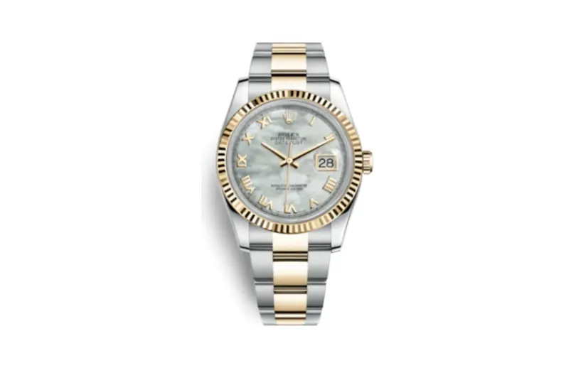 Rolex Datejust 36 Rolesor Yellow Fluted / Oyster / MOP Roman