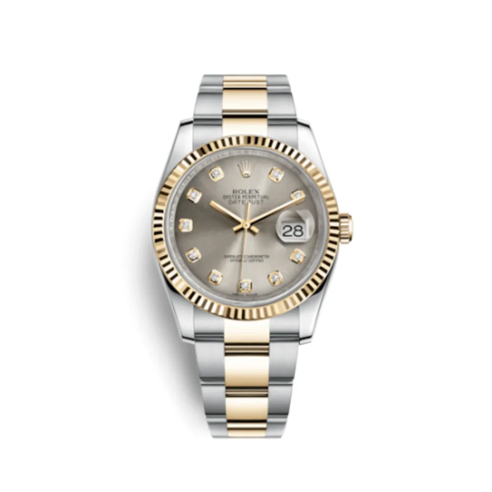 Rolex Datejust 36 Rolesor Yellow Fluted / Oyster / Steel Diamonds
