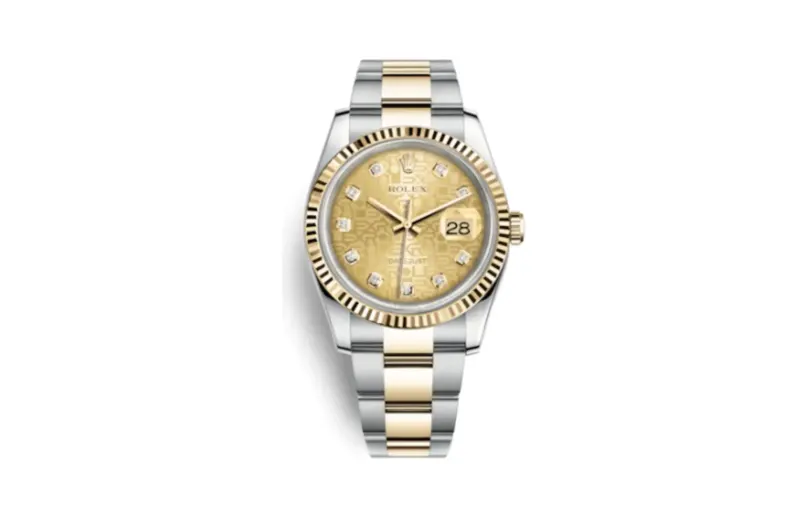 Rolex Datejust 36 Rolesor Yellow Fluted / Oyster / Champagne Computer