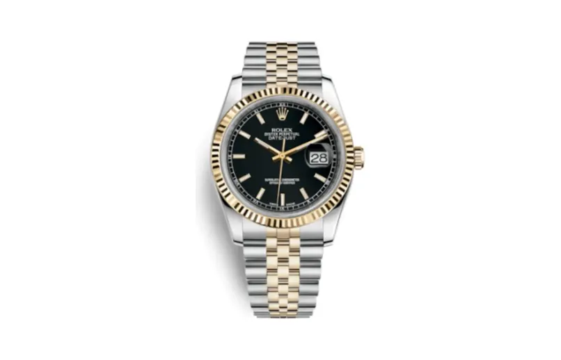 Rolex Datejust 36 Rolesor Yellow Fluted / Jubilee / Black