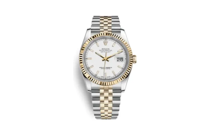 Rolex Datejust 36 Rolesor Yellow Fluted / Jubilee / White