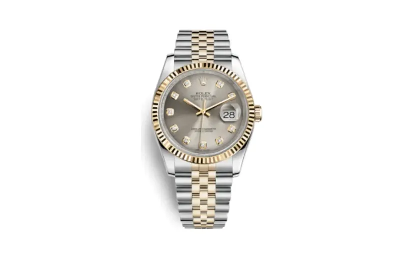 Rolex Datejust 36 Rolesor Yellow Fluted / Jubilee / Steel Diamonds