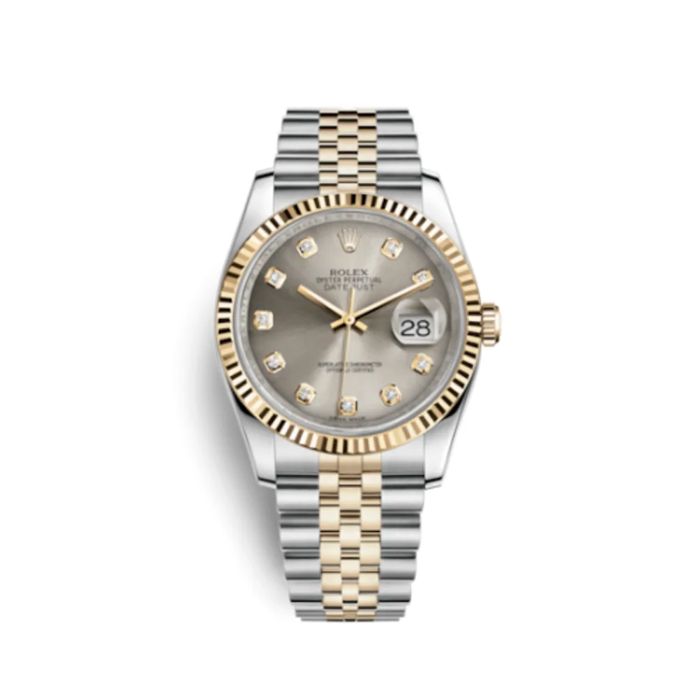 Rolex Datejust 36 Rolesor Yellow Fluted / Jubilee / Steel Diamonds