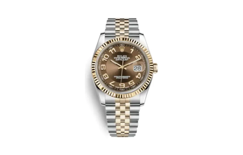 Rolex Datejust 36 Rolesor Yellow Fluted / Jubilee / Bronze Arabic