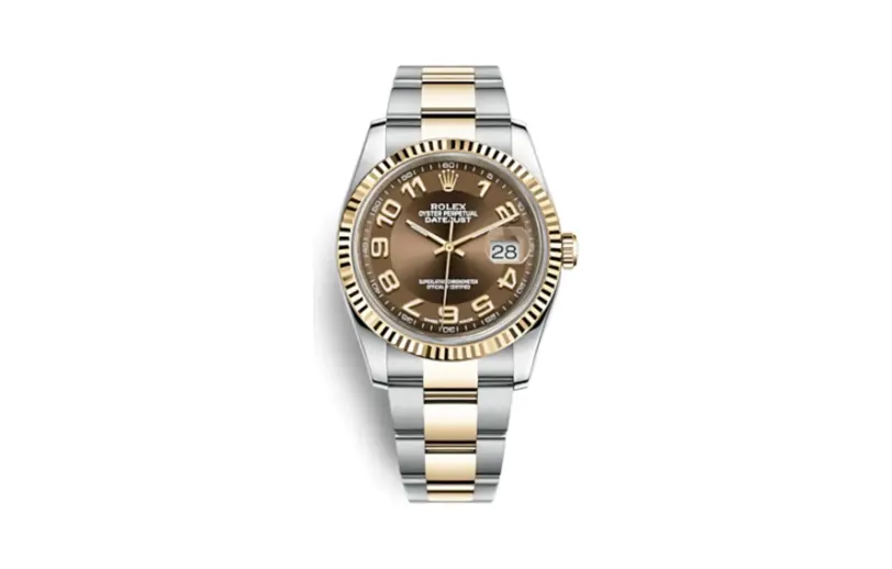 Rolex Datejust 36 Rolesor Yellow Fluted/ Oyster / Bronze Arabic