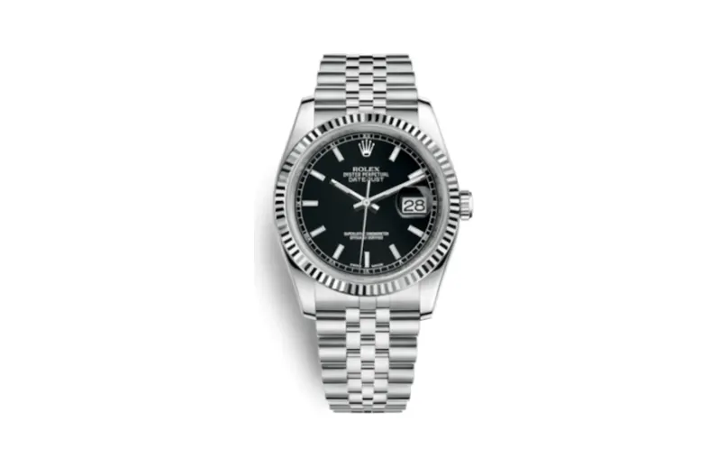 Rolex Datejust 36 Stainless Steel Fluted / Jubilee / Black