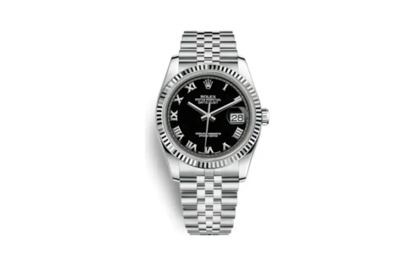 Rolex Datejust 36 Stainless Steel Fluted / Jubilee / Black Roman
