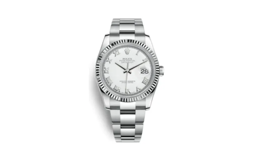 Rolex Datejust 36 Stainless Steel Fluted / Oyster / White Roman