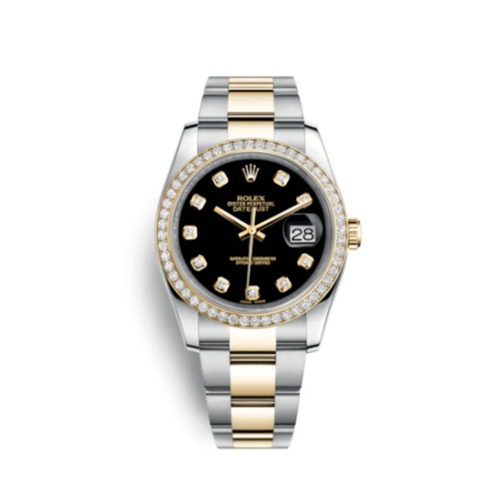 Rolex Datejust 36 Rolesor Yellow Diamond / Oyster / Black Diamond